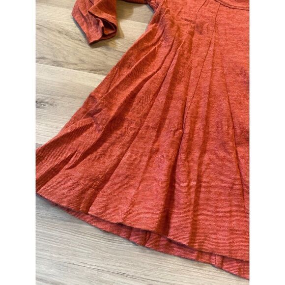 Deletta, Anthropologie, women's red 100% cotton flared tunic size small - Picture 3 of 9